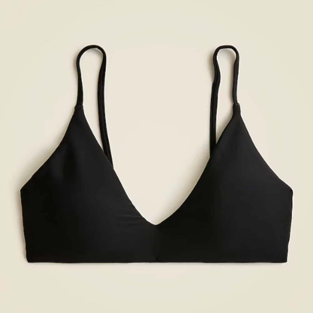 J.Crew Lana Bikini Top in Classic Sculpt - black